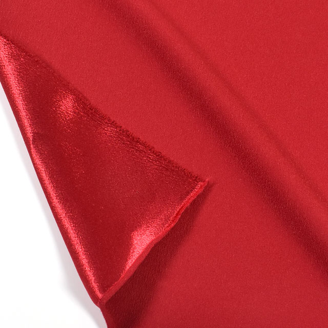生地 バックサテン（209116） 49.クリムゾンレッド 10Ae08_