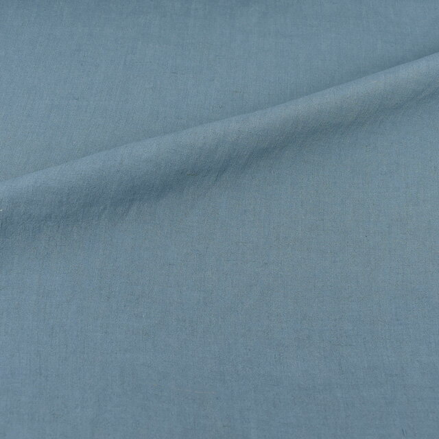 生地 60リネン 天日干しワッシャー （L6600） 129.フォグブルー 09Cu44_