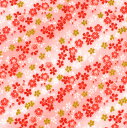ちりめん生地 京友禅 桜流し(121180) 5101.紅白 09Bh18_