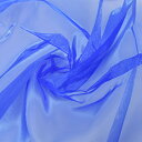 \期間限定20%OFF/ 生地 ナイロンオーガンジー(6000TN) 140.ブルー 10Bg10_