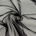 \期間限定20%OFF/ 生地 ナイロンオーガンジー(6000TN) FB.黒 10Bg10_