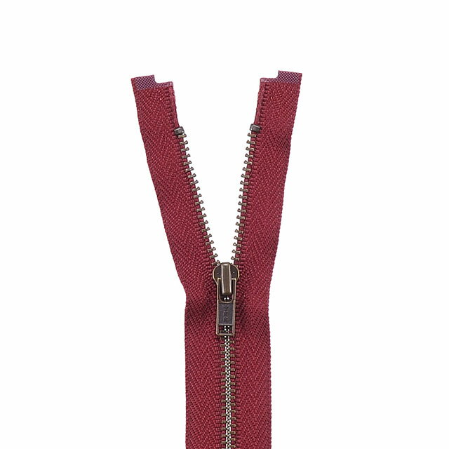 YKK メタルファスナー（3GKB DA OP） アンティークゴールド オープン 100cm 527.ボルドー 08Co99_