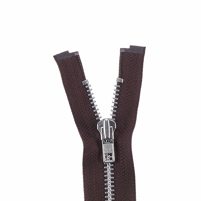 ＼期間限定20%OFF／ YKK メタルファスナー（7MA DA OP） シルバー オープン 100cm 570.ビターチョコ 08Co99_