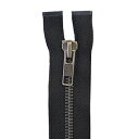 YKK メタルファスナー エクセラ(5SGWH DA OP) アンティークシルバー オープン 60cm 580.黒 08Co99_(3)