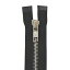 YKK メタルファスナー エクセラ(5SGWP DA OP) シルバー オープン 60cm 580.黒 08Co99_