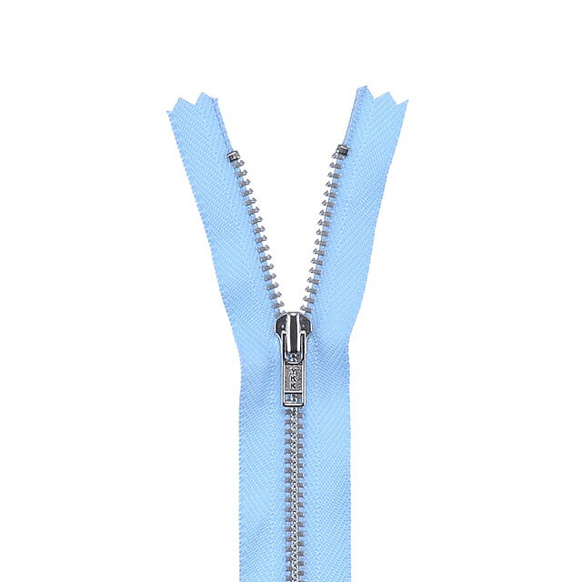 Fasteners - YKK メタルファスナー YZiP（3Y DA C） シルバー 止め 30cm 542.アイスブルー 08Co99_