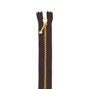YKK メタルファスナー(3G DNDBL C) ゴールド 止め 15cm 570.ビターチョコ 08Co99_