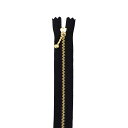 \期間限定20%OFF/ YKK メタルファスナー(3G DNDBL C) ゴールド 止め 15cm 580.黒 08Co99_(3)