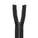 \期間限定20%OFF/ YKK メタルファスナー(5GKB DA OP) アンティークゴールド オープン 60cm 580.黒 08Co99_