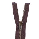\期間限定20%OFF/ YKK メタルファスナー(7GKB DA OP) アンティークゴールド オープン 100cm 570.ビターチョコ 08Co99_