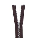 \期間限定20%OFF/ YKK メタルファスナー YZiP(3Y DA OP) シルバー オープン 60cm 570.ビターチョコ 08Co99_
