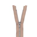 \期間限定20%OFF/ YKK メタルファスナー YZiP(3Y DA OP) シルバー オープン 60cm 573.ベージュ 08Co99_