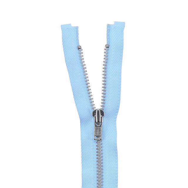 \期間限定10%OFF/ YKK メタルファスナー YZiP(3Y DA OP) シルバー オープン 100cm 542.アイスブルー 08Co99_