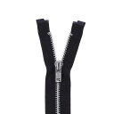 \期間限定20%OFF/ YKK メタルファスナー YZiP(4Y DA OP) シルバー オープン 60cm 580.黒 08Co99_