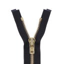 YKK メタルファスナー エクセラ(8SGWOG DA OP) ゴールド オープン 100cm 580.黒 08Co99_