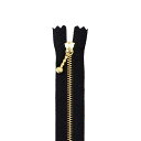 YKK メタルファスナー(3G DNDBL C) ゴールド 止め 12cm 580.黒 08Co99_