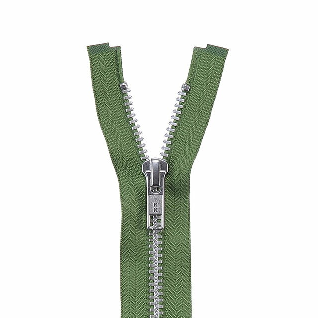 YKK メタルファスナー YZiP(5Y DA OP) シルバー オープン 100cm 528.ソフトグラスグリーン 08Co99_