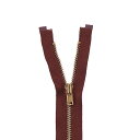 \期間限定20%OFF/ YKK メタルファスナー エバーブライト(3MGP DA OP) ゴールド オープン 100cm 097.栗色 08Co99_