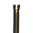 \期間限定20%OFF/ YKK メタルファスナー エバーブライト(5RGP DA OP) ゴールド オープン 60cm 916.こげ茶 08Co99_