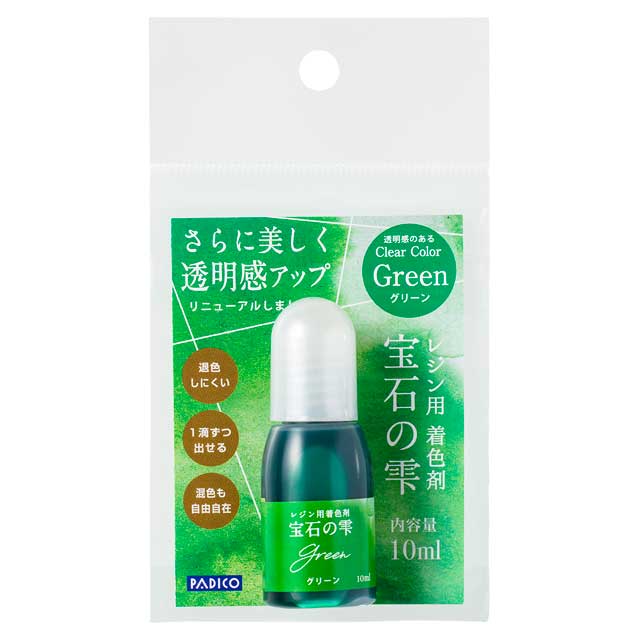 PADICO-パジコ- レジン用着色剤 宝石の雫（403039） 10ml 6.グリーン 06Ac99_
