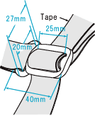 Nifco-ニフコ- プラスチックパーツ 交差用アジャスター（TSQ2520） 20mm/25mm幅テープ用 1個入 08Bk99_