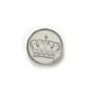 \期間限定10%OFF/ 王冠模様メタルボタン(AY6249) 13mm Nol.シルバー×ホワイト 08Bg99_