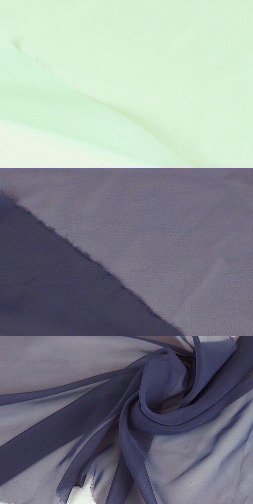 生地 50Dシフォンジョーゼット（5050） 17.ペパーミント 10Bf09_