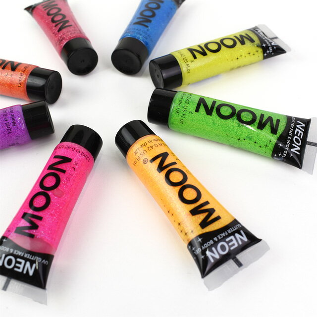 ＼期間限定20％OFF／ 〔メール便対応商品〕 フェイス＆ボディ用ジェル MOON Neon Glitter Face and Body Gels （M7025） RubyPink 07Cn99_