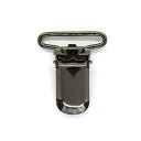 サスペンダー用金具 ダイヤクリップ(MIDC25T) 25mm幅テープ用 BN.ブラックニッケル 08Bk99_