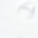 \期間限定20%OFF/ オーガンジー水玉リボン(AS2010) 25mm 1.ホワイト 07Aa99_