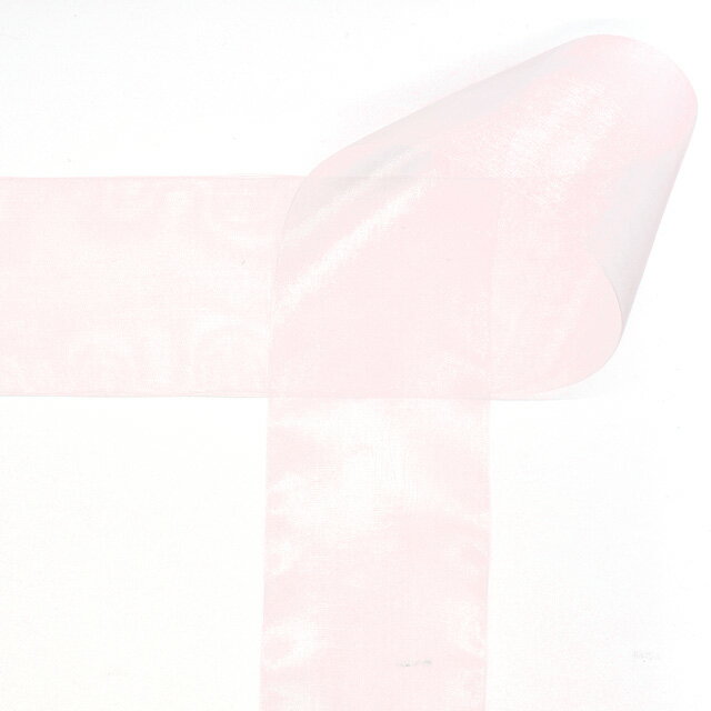 MOKUBA（木馬） オーガンジーリボン（1500） 75mm 31.ベビーピンク 07Aa99_