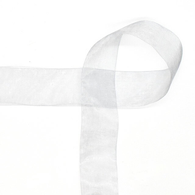 MOKUBA（木馬） オーガンジーリボン（1500K） 38mm 6.ライトグレー 07Aa99_