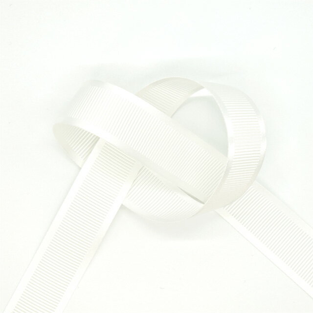 サテンエッジグログランリボン（0770） 20mm 0.オフホワイト 07Aa99_