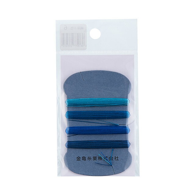 金亀 手縫い糸 絹糸 9号 4色セット 各10m巻（100033） 色番6 08Ab99_