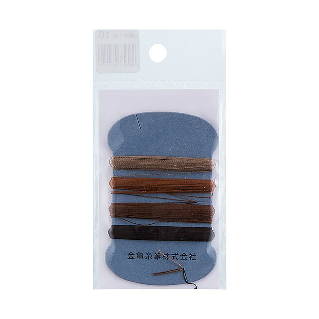 金亀 手縫い糸 絹糸 9号 4色セット 各10m巻（100033） 色番10 08Ab99_