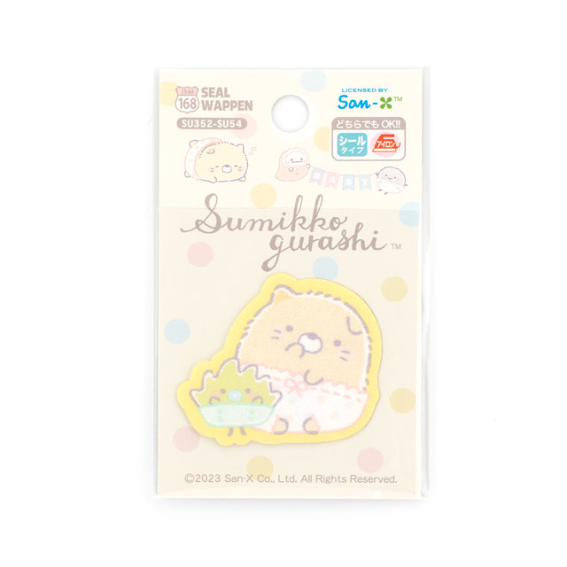 ワッペン すみっコぐらし シールワッペン（SU352） SU54.ねこ 08Bf99_