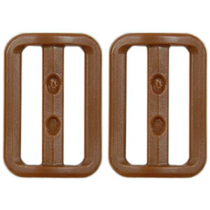 YKK プラスチックパーツ アジャスター（LA38） 38mm幅テープ用 茶 2個入 08Bk99_