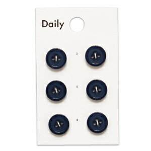 Button - ボタン Daily 貝調ポリエステル4つ穴ふちあり（OKDB-002） 11.5mm NV.ネイビー 08Bg99_