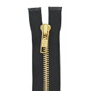 \期間限定10%OFF/ YKK メタルファスナー エクセラ(5SGWOG DA OP) ゴールド オープン 60cm 580.黒 08Co99_