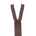 YKK メタルファスナー(3GKB DNDBL C) アンティークゴールド 止め 20cm 569.ブラウン 08Co99_