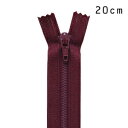YKK フラットニットファスナー 止め(25FK) 20cm 048.ワイン 08Co99_