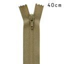 \期間限定20%OFF/ YKK フラットニットファスナー 止め(25FK) 40cm 886.利休茶 08Co99_(3)