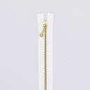 YKK メタルファスナー(3G DNDBL C) ゴールド 止め 20cm 501.白 08Co99_
