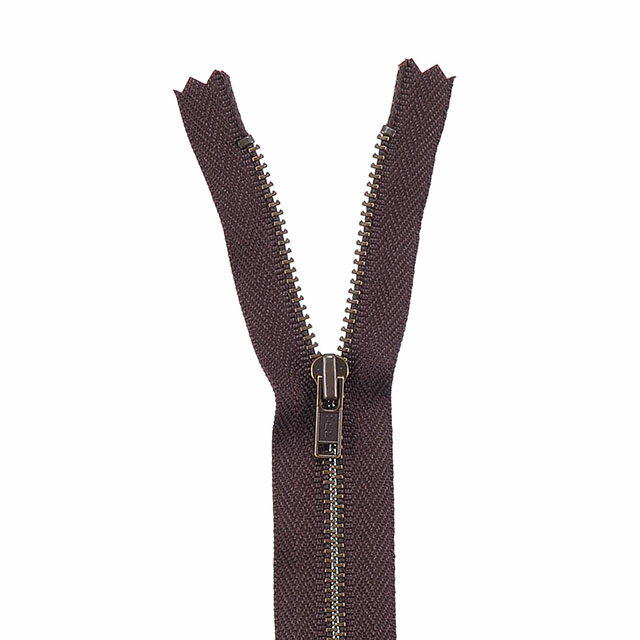 \期間限定10%OFF/ YKK メタルファスナー(3GKB DA C) アンティークゴールド 止め 30cm 570.ビターチョコ 08Co99_