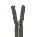 YKK メタルファスナー YZiP(4Y DA C) シルバー 止め 60cm 566.モスグリーン 08Co99_