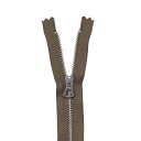 YKK メタルファスナー(3MN DFWF C) シルバー 止め 20cm 565.ミリタリー 08Co99_