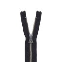 YKK メタルファスナー(3MN DFWF C) シルバー 止め 30cm 580.黒 08Co99_