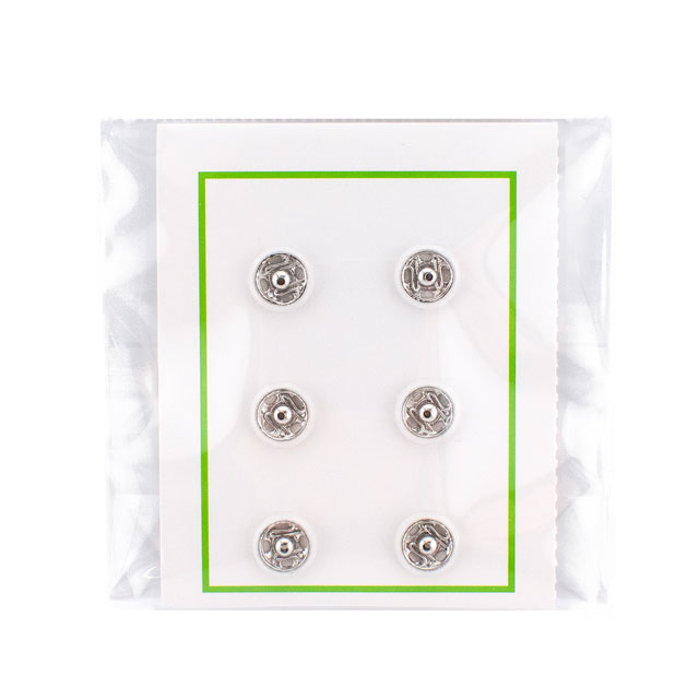Button - スナップボタン シルクスナップ（1508） 7mm 1.白 6組入 08Bg99_