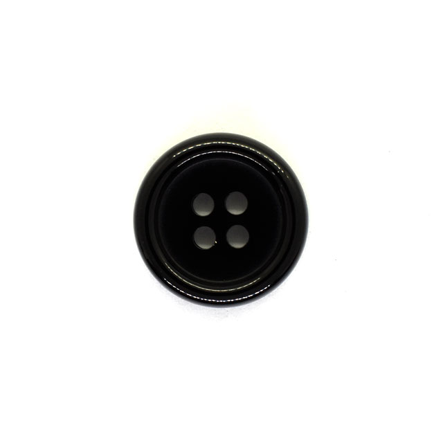 水牛風プラスチックボタン（BAB4507） 18mm 9.黒 08Bg99_