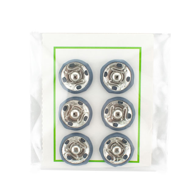 スナップボタン シルクスナップ（1508） 14mm 905.グレー 6組入 08Bg99_